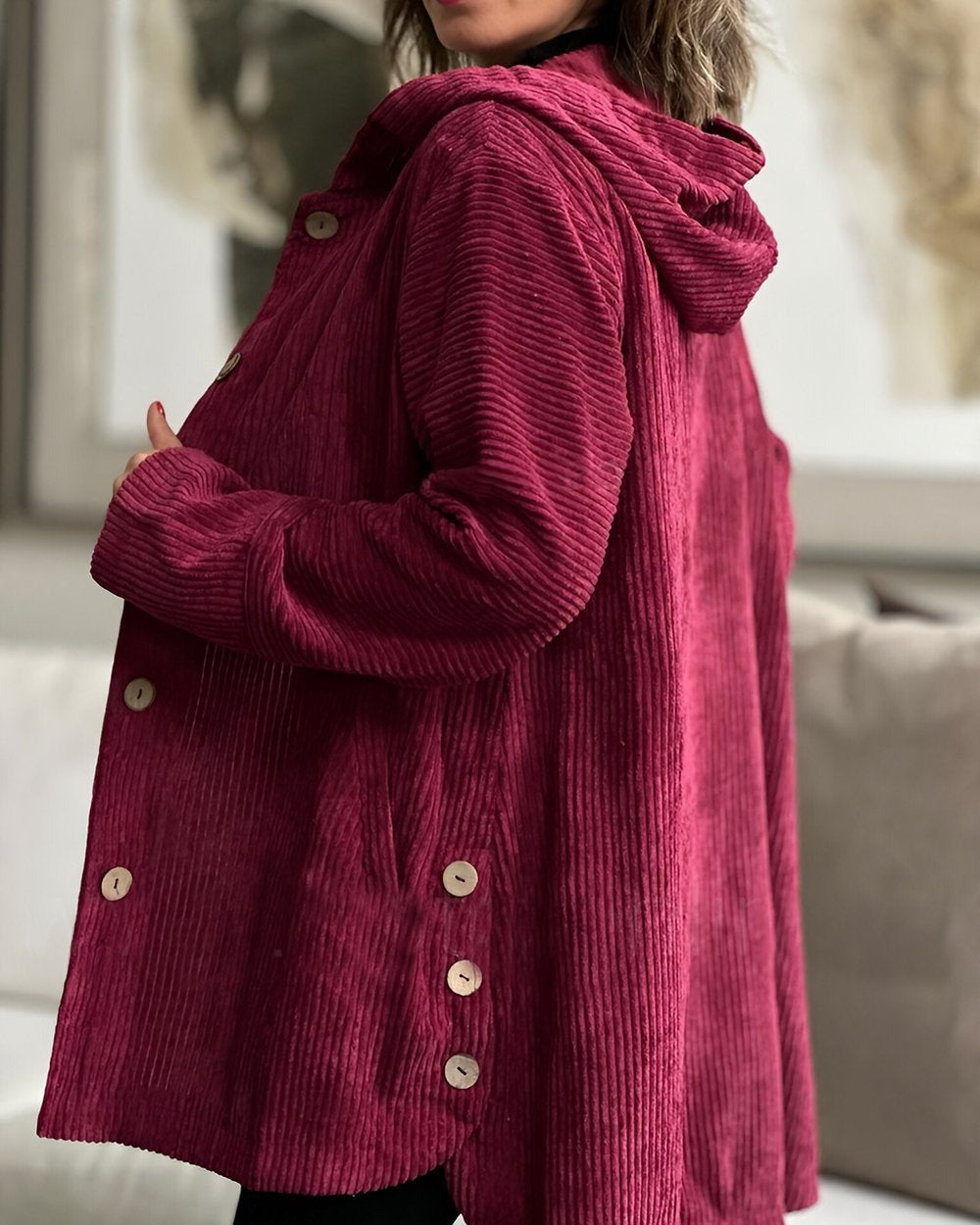 Chelsea | Cozy Corduroy Hooded Jacket