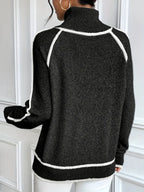 Contrasting Turtle Neck Sweater