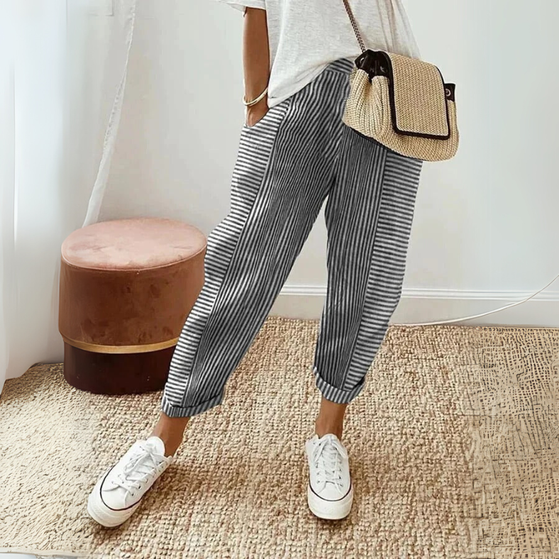 Floriane | Relaxed Boho Stripe Pants