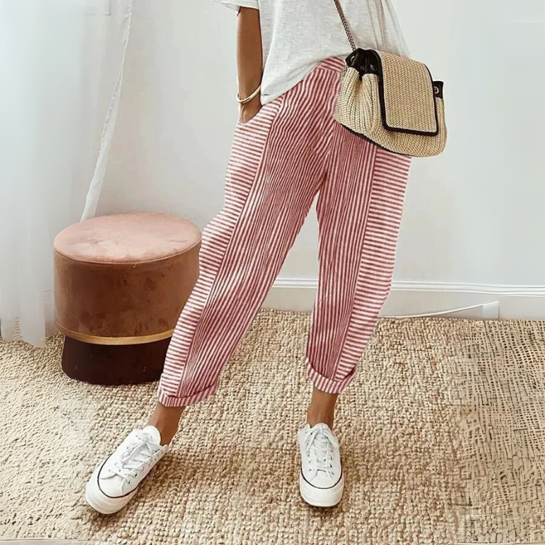 Floriane | Relaxed Boho Stripe Pants