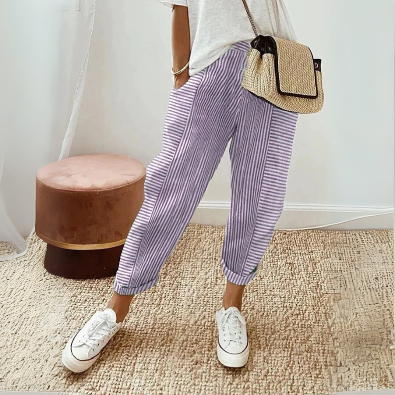 Floriane | Relaxed Boho Stripe Pants