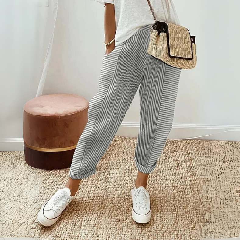 Floriane | Relaxed Boho Stripe Pants