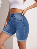 Raphaelle | Stretch Fit Bermuda Jean Short