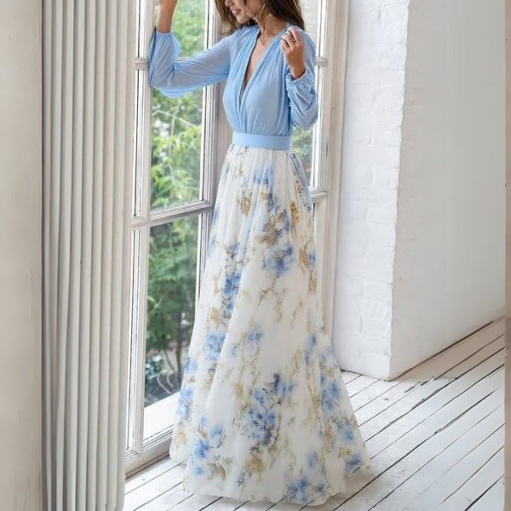 Chloe | Women’s Floral V-Neck Maxi Dress