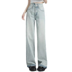 Mavina | Summer Loose Fit Hem Jeans