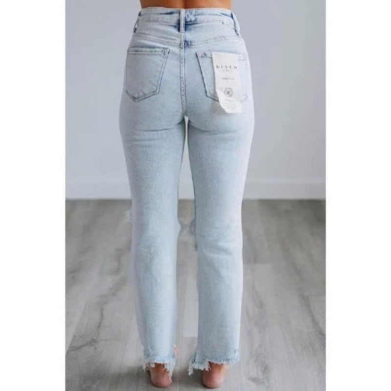 Tala | Casual Washed Slim-Fit Ripped Jeans