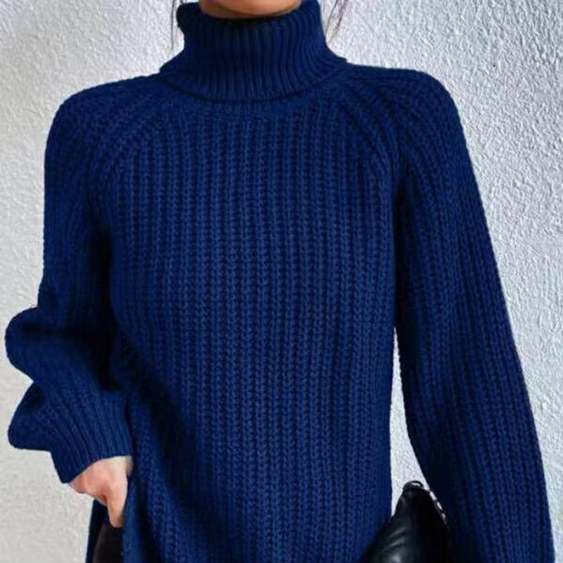 Sophia | Women’s Winter Turtleneck Ribbed Knit Sweater