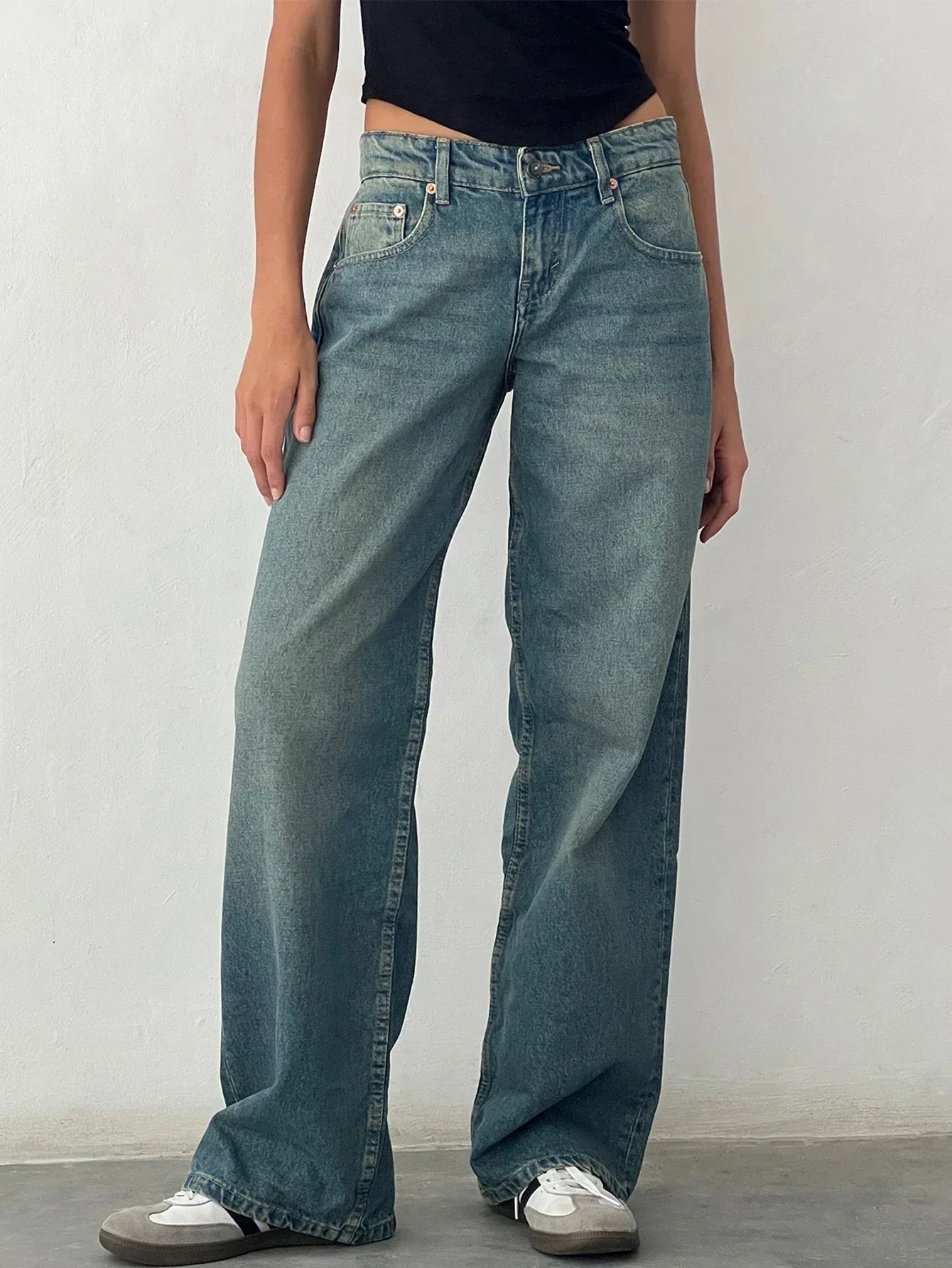 Sylvaine | Vintage Casual Baggy Jeans