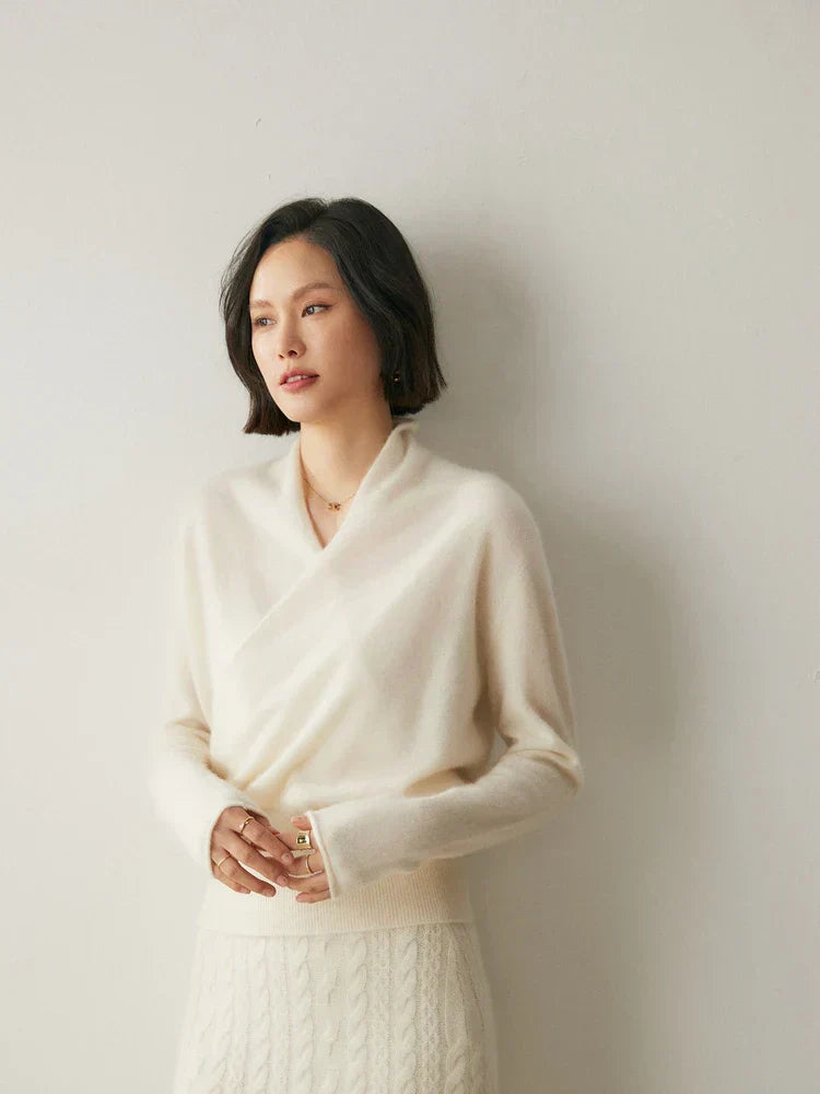 Rose | Women’s Elegant Wrap Crossover Chic Sweater