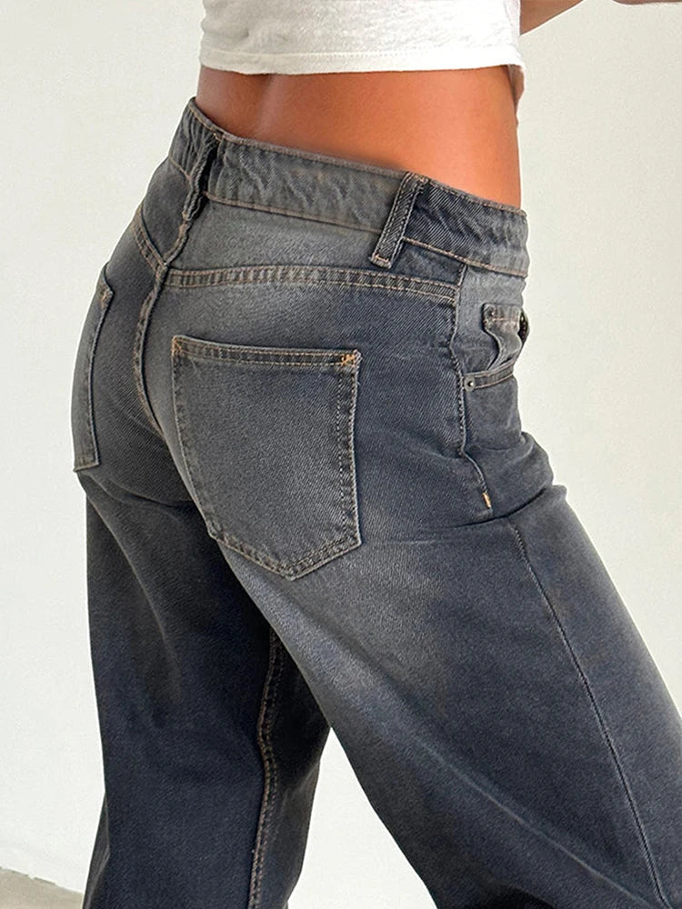 Sylvaine | Vintage Casual Baggy Jeans