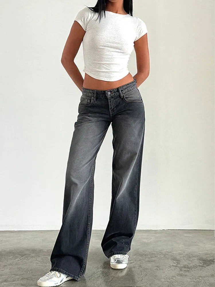 Sylvaine | Vintage Casual Baggy Jeans