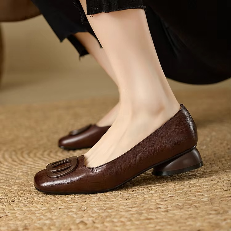 Charlotte | Opium Leather Flats