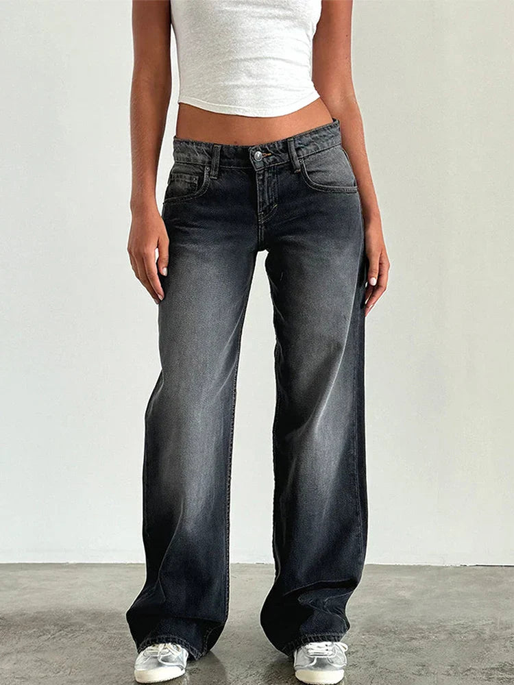 Sylvaine | Vintage Casual Baggy Jeans