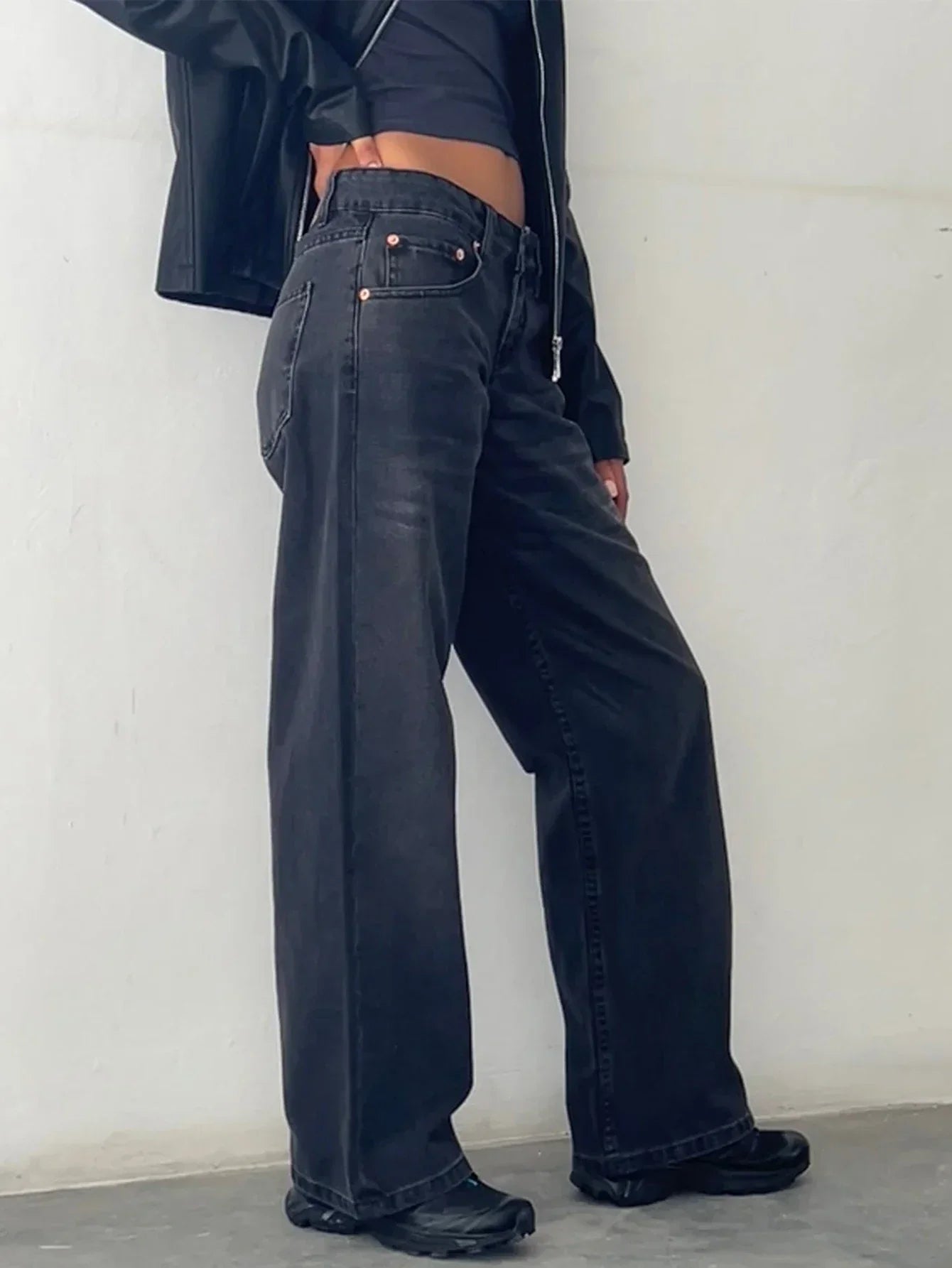 Sylvaine | Vintage Casual Baggy Jeans