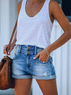 Jolyne | Casual Button Up Denim Short