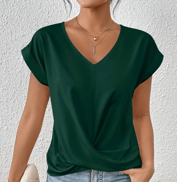 Carolyn | Figure-Enhancing V-Neck Blouse