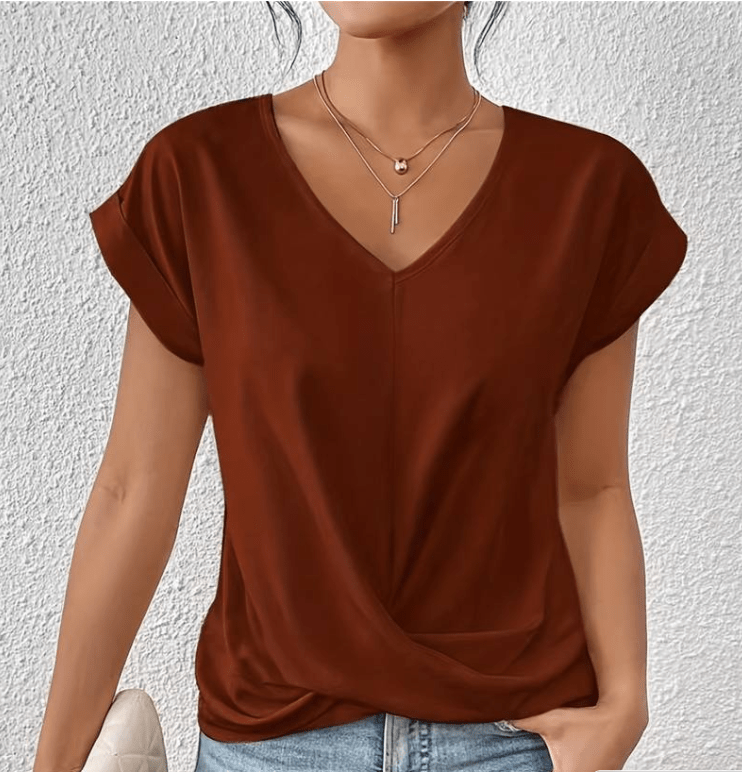 Carolyn | Figure-Enhancing V-Neck Blouse