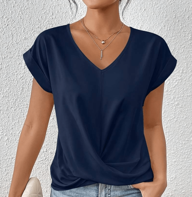 Carolyn | Figure-Enhancing V-Neck Blouse