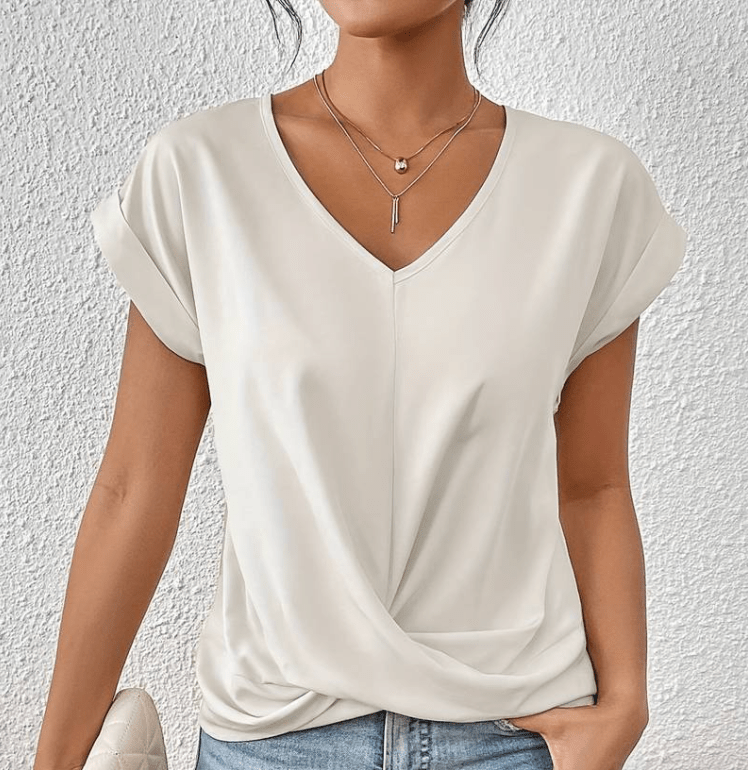 Carolyn | Figure-Enhancing V-Neck Blouse