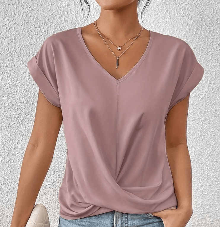 Carolyn | Figure-Enhancing V-Neck Blouse