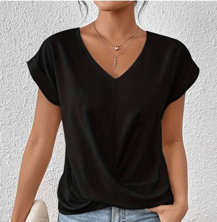 Carolyn | Figure-Enhancing V-Neck Blouse